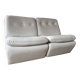 Vintage two-seater modular sofa, off-white, France 1970s