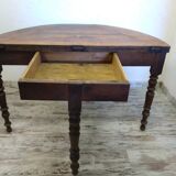 Old half moon table/console