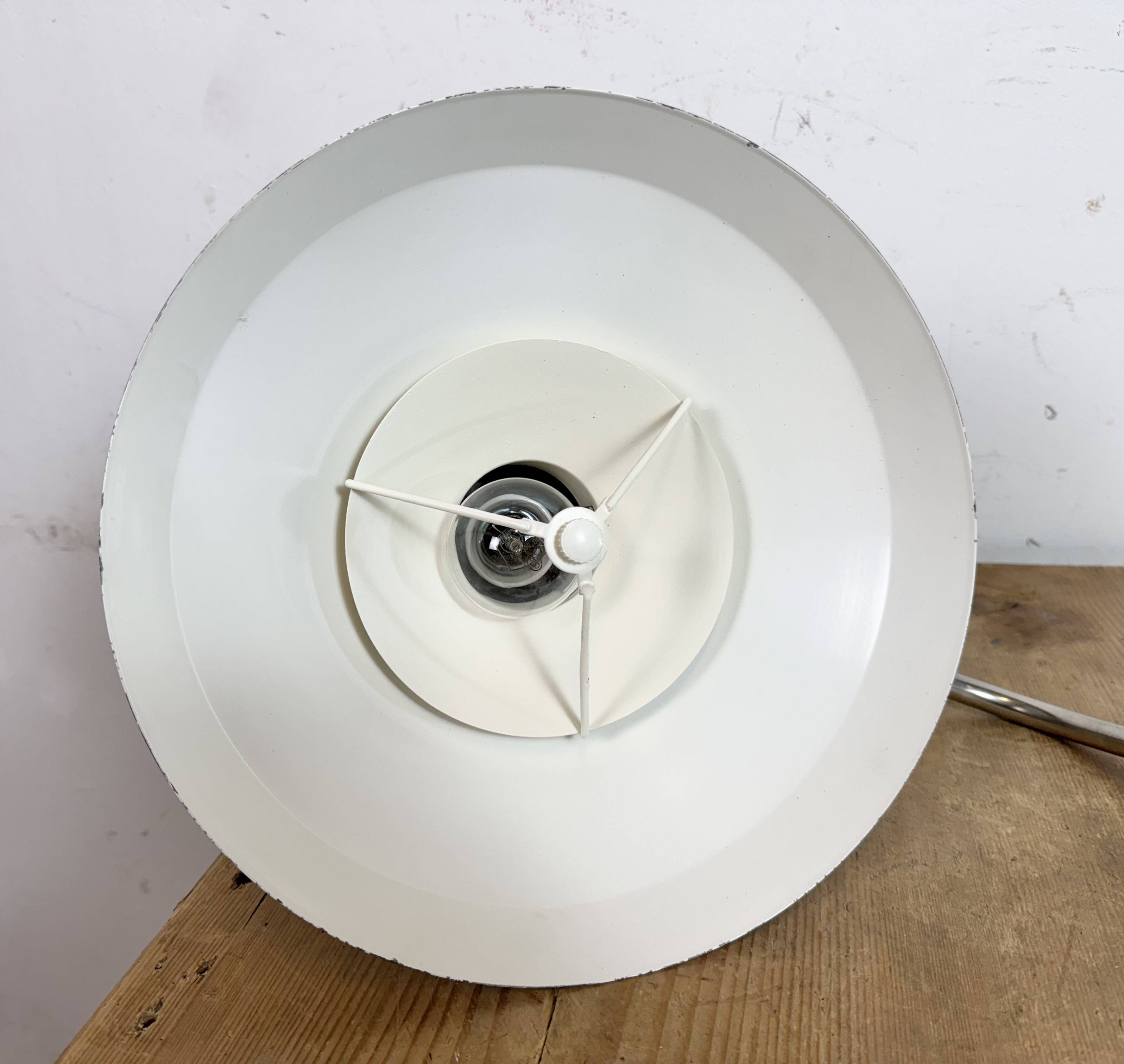 Lampe de bureau industrielle grise d'Elektrosvit, années 1970