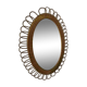 Miroir rotin doré vintage