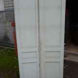 Pair of closet door old green patina