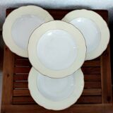 4 assiettes creuses Sarreguemines Hugues