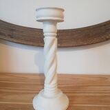 Vintage white wood candle holder