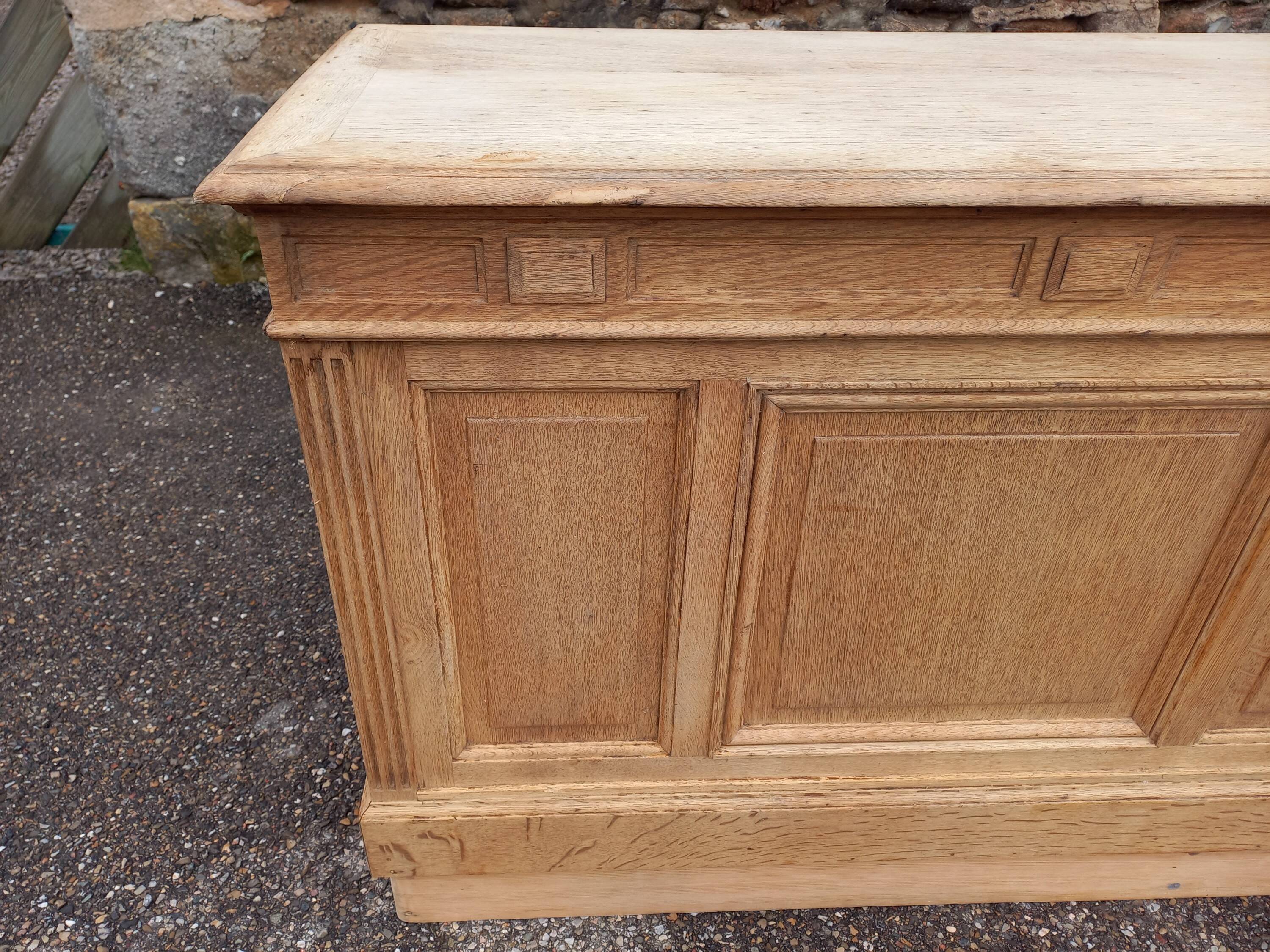 Antique oak shop counter