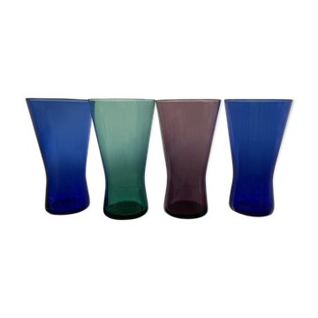 4 Danish 1950’s Glasses in different colors