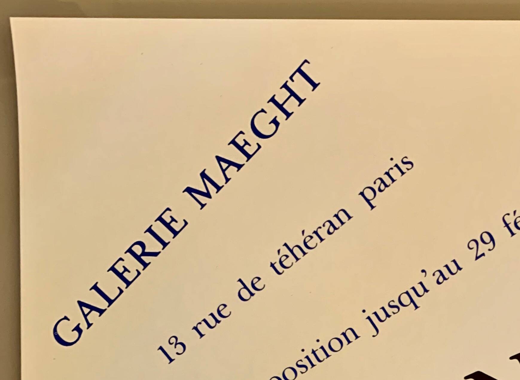 ART GALLERY poster by Jacques MONORY “OPERAS GLACES” for Galerie MAEGHT