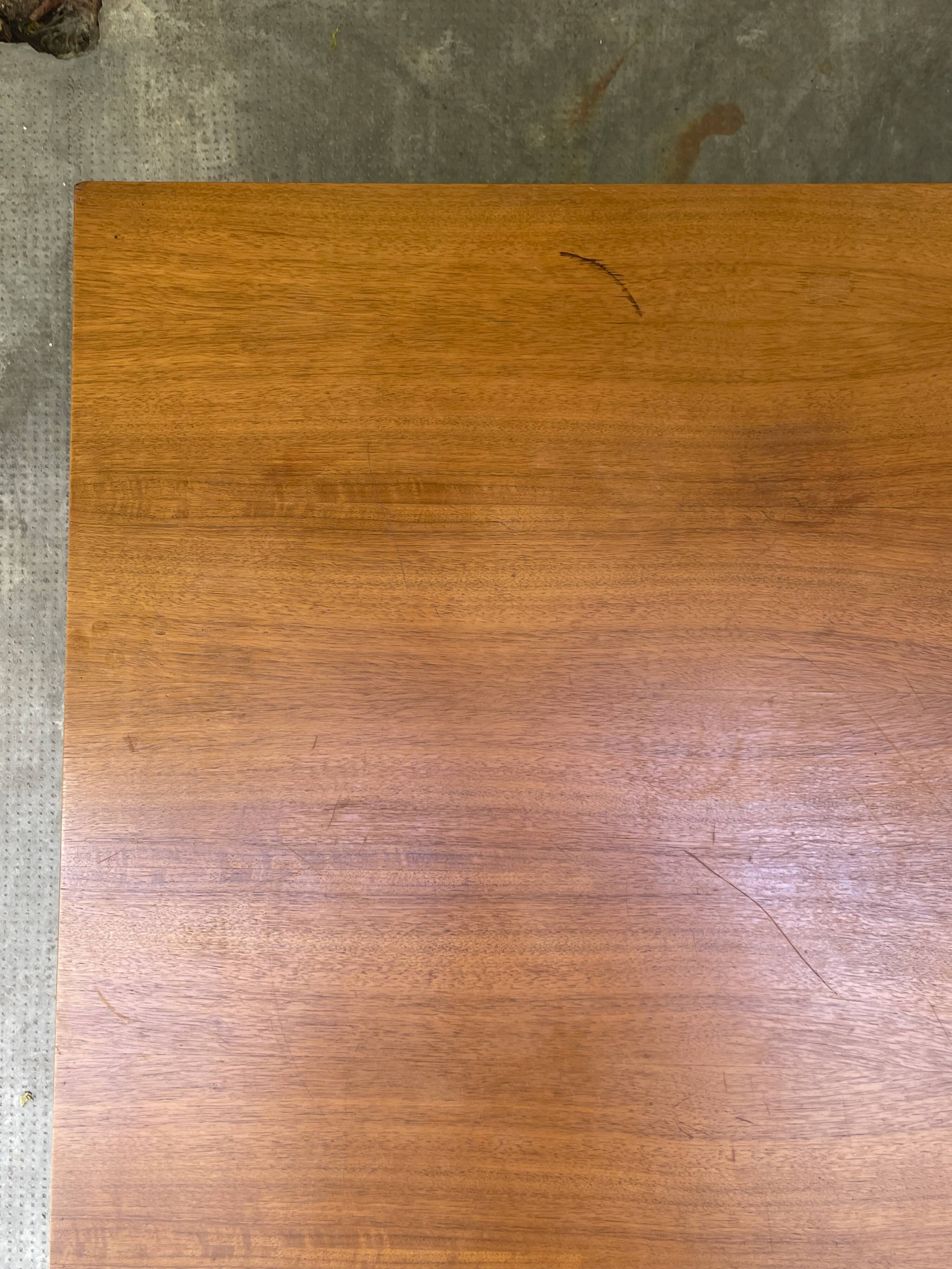 Coffee table in chrome and teak, 1960