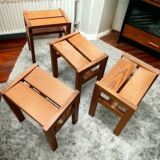 Set of 4 André Sornay stools
