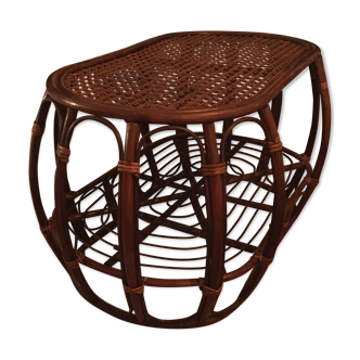 Rattan and caning coffee table