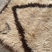 Azilal beige Berber rug - 191 x 79 cm