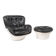 "Karaté" armchair and its ottoman by Michel Cadestin for Airborne, c. 1970