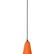 Suspension en opaline orange des années 1960