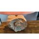 Large 1980s natural stone sculpture lamp.