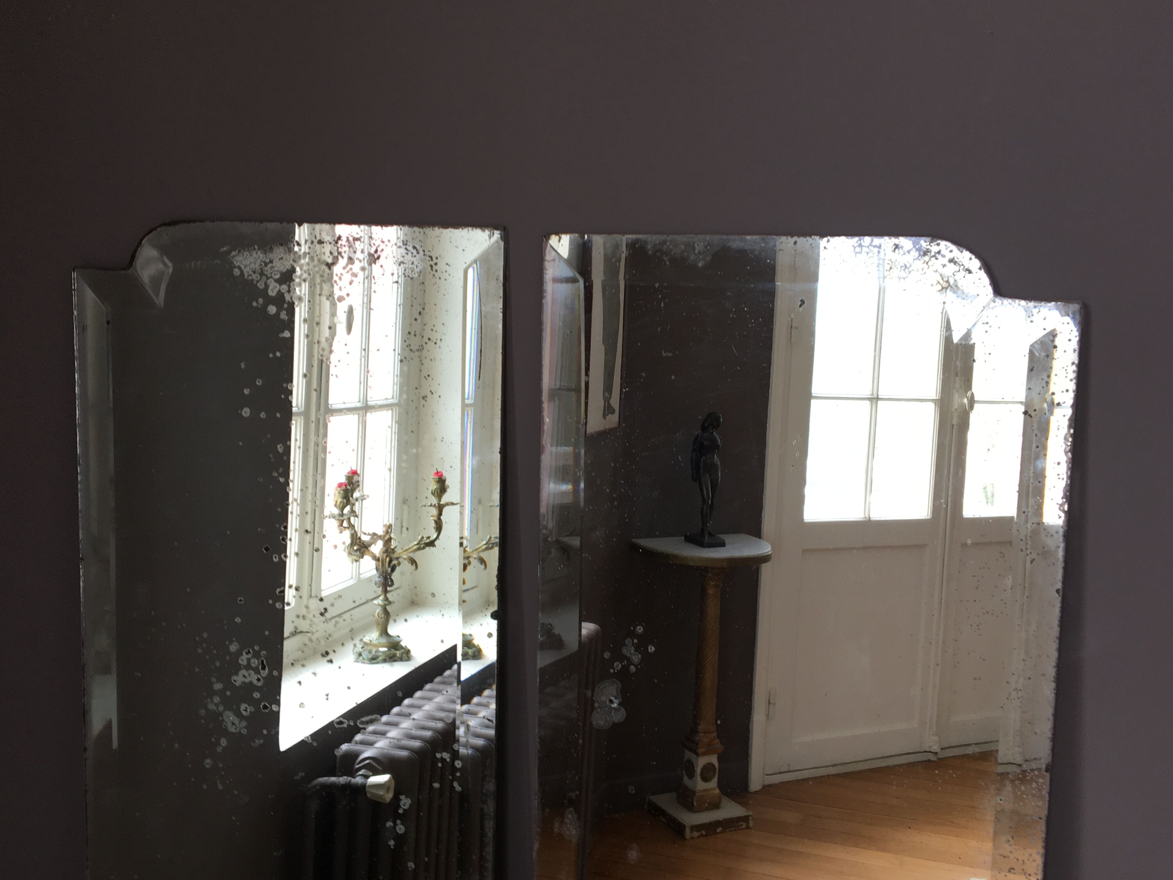 Bevelled mirrors 151x74cm