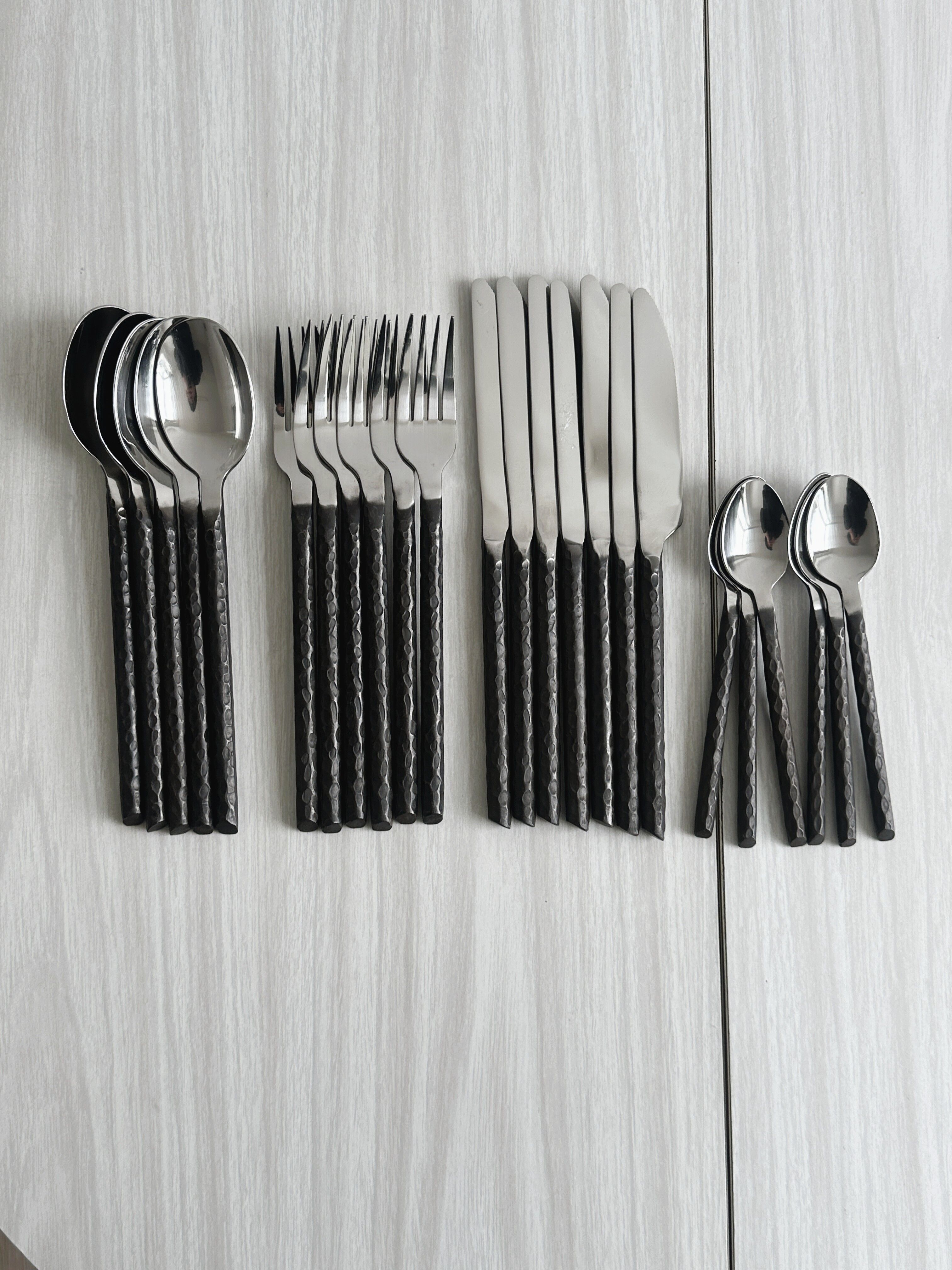wrought metal cutlery set
