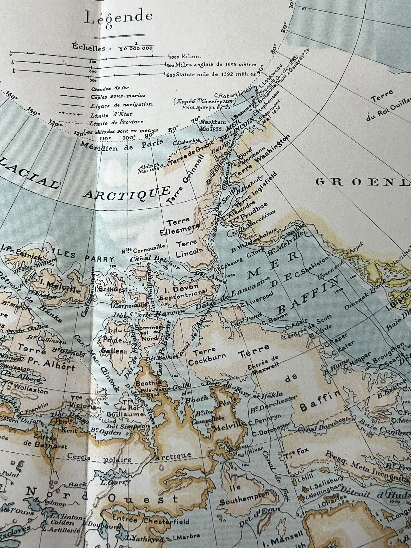 Grande Carte Amérique - 53x36cm - 1905