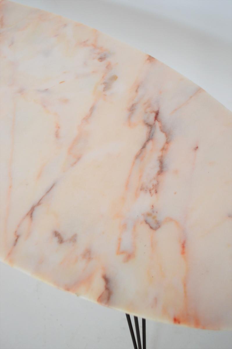 Italy 1950 s oval marble coffee table