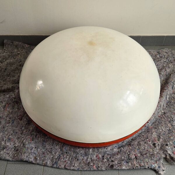 Fauteuil vintage oscillant 1960 Charles Zublena Les Plastiques de Bourgogne 60s