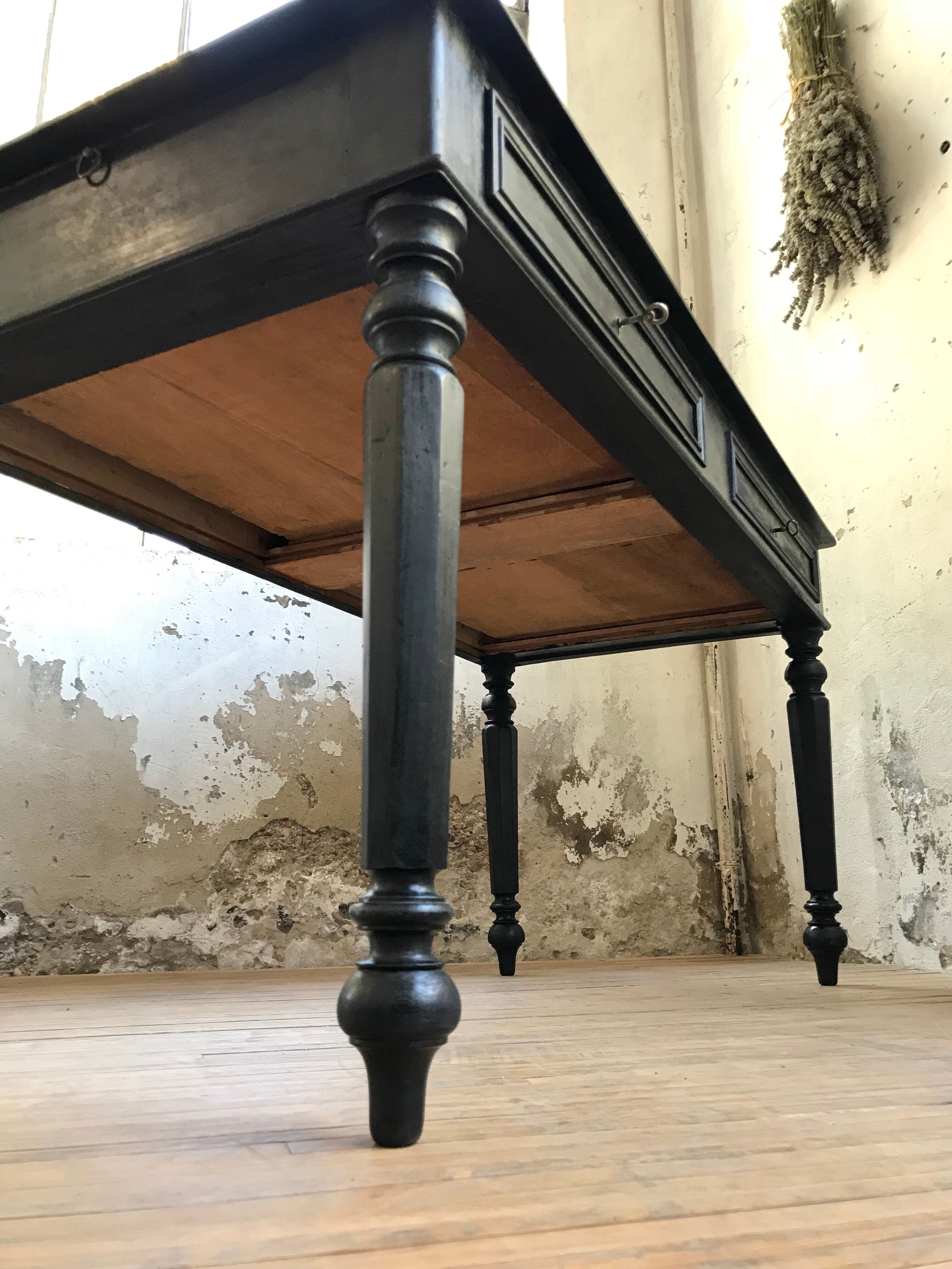 Napoleon Antique blackened wooden desk