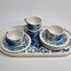 Coffee service, four cups and a tray, Izmir, Villeroy and Boch, 1970s