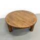 Modernist tripod coffee table in solid oak, DLG Perriand, Chapo, years.