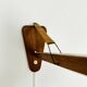 Lampe murale en teck et raffia ajustable