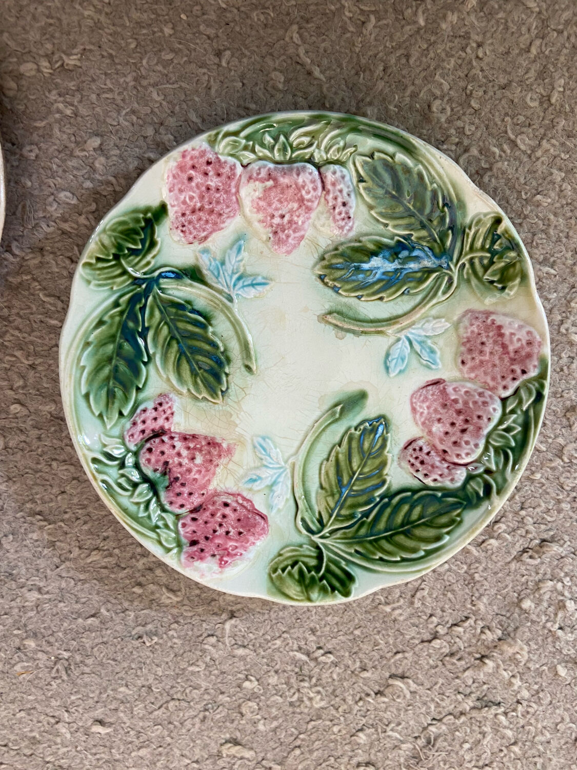 Duo of antique slip plates