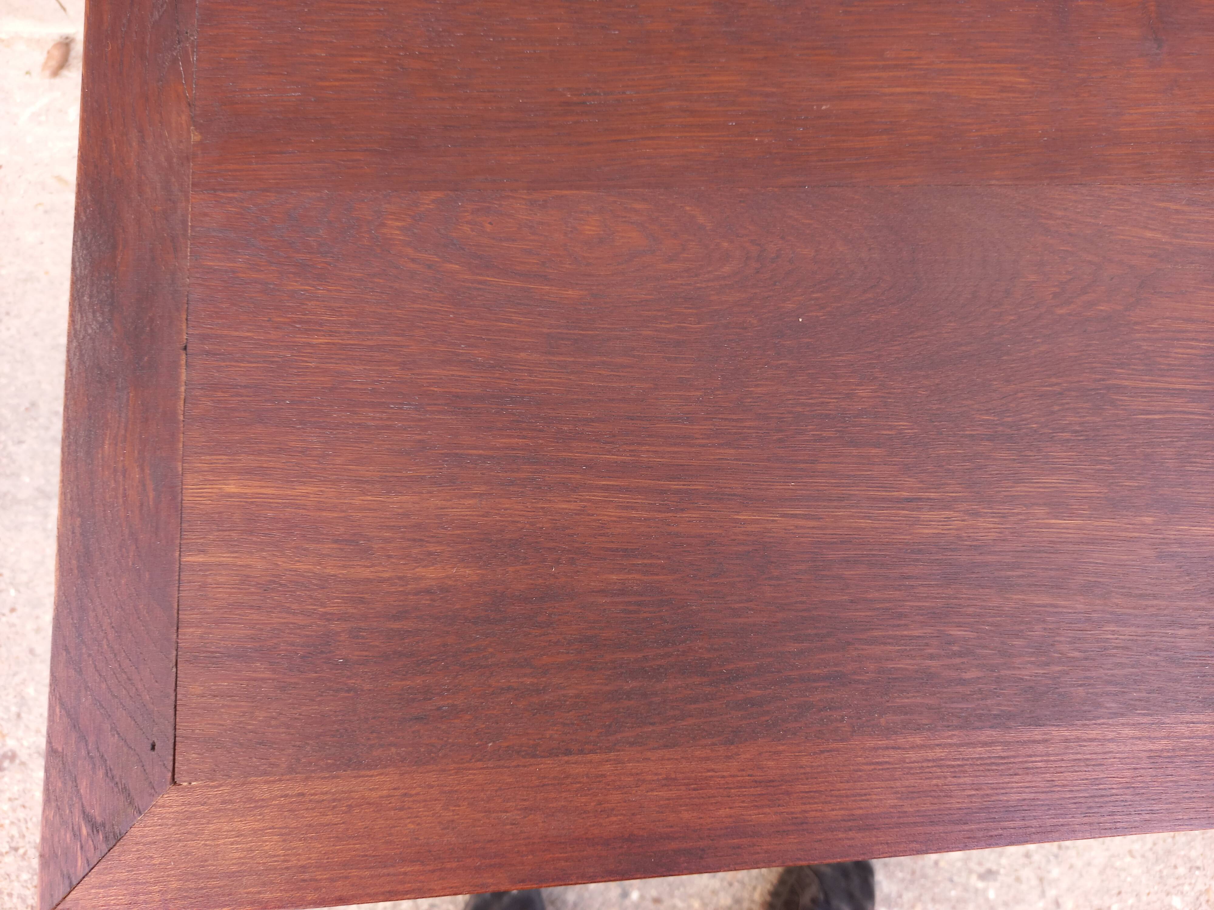 Table bistrot en bois courbé et laiton 1930
