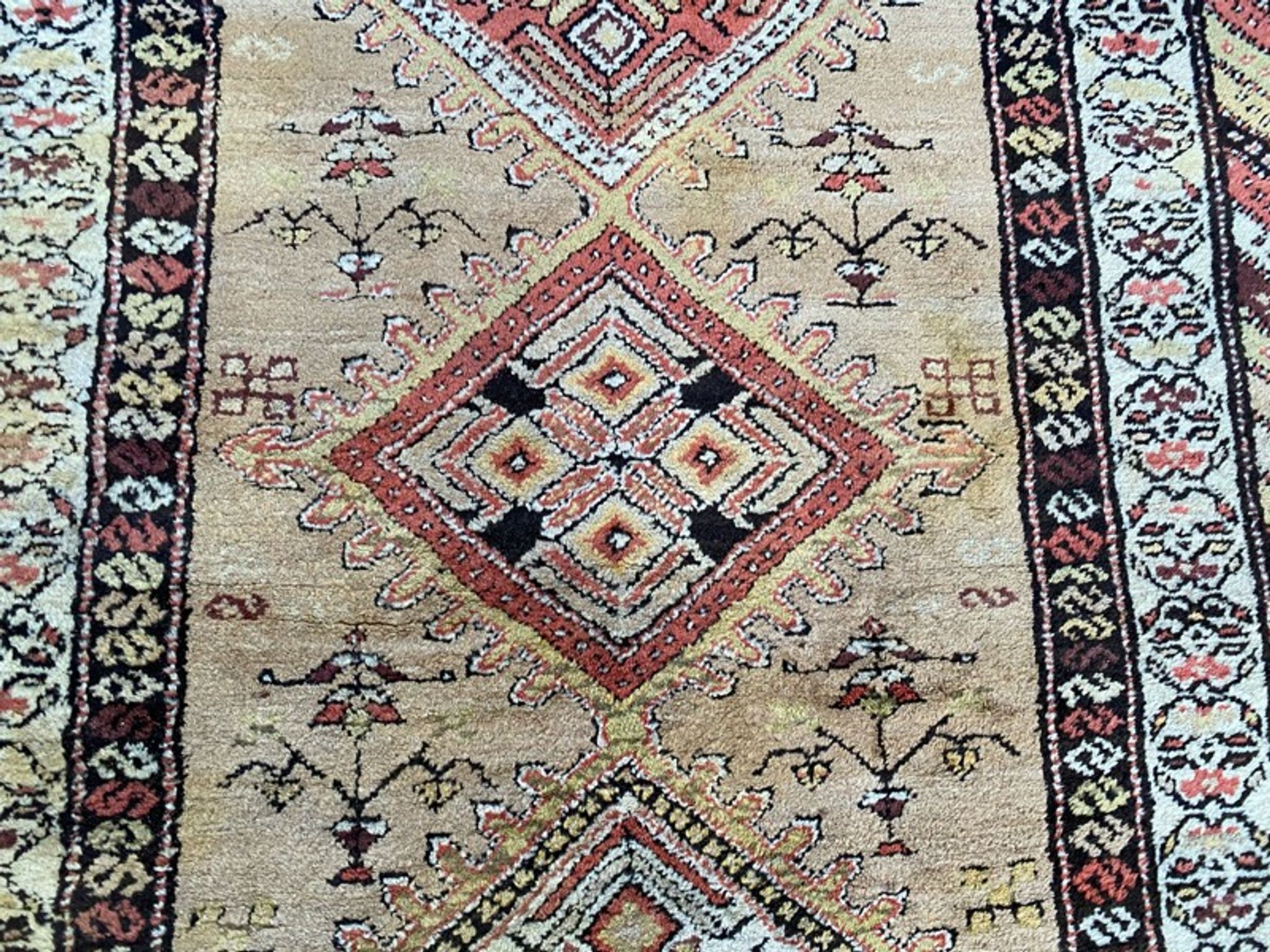 Ancient Persian Kurdish carpet for corridor 108x352 cm