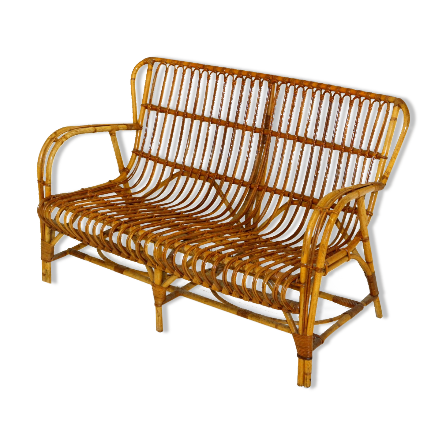 Rattan sofa, Sweden, 1970