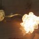 Art Deco wall lamp in bronze and tulip in the shape of pink 30s 40s