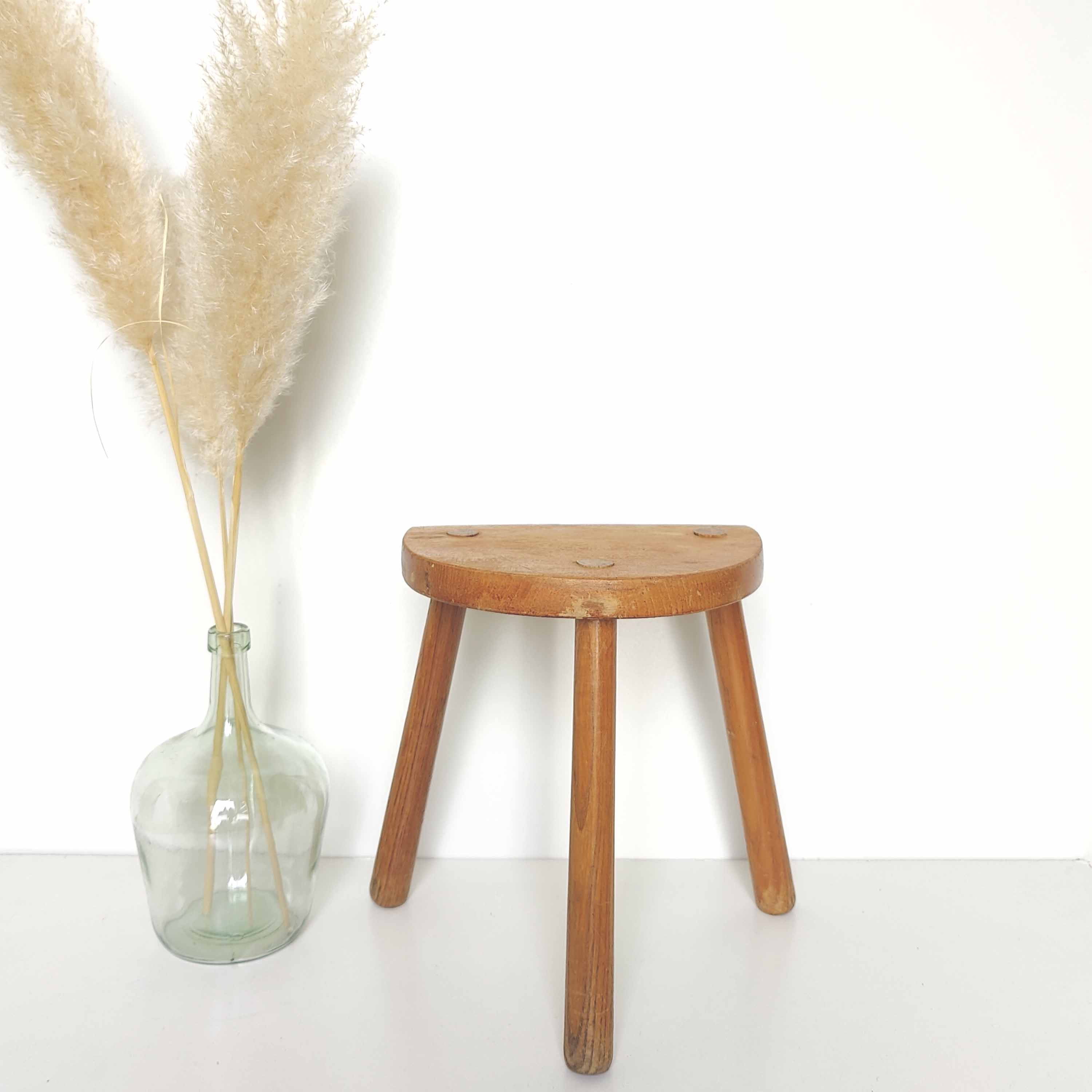 Wooden tripod stool