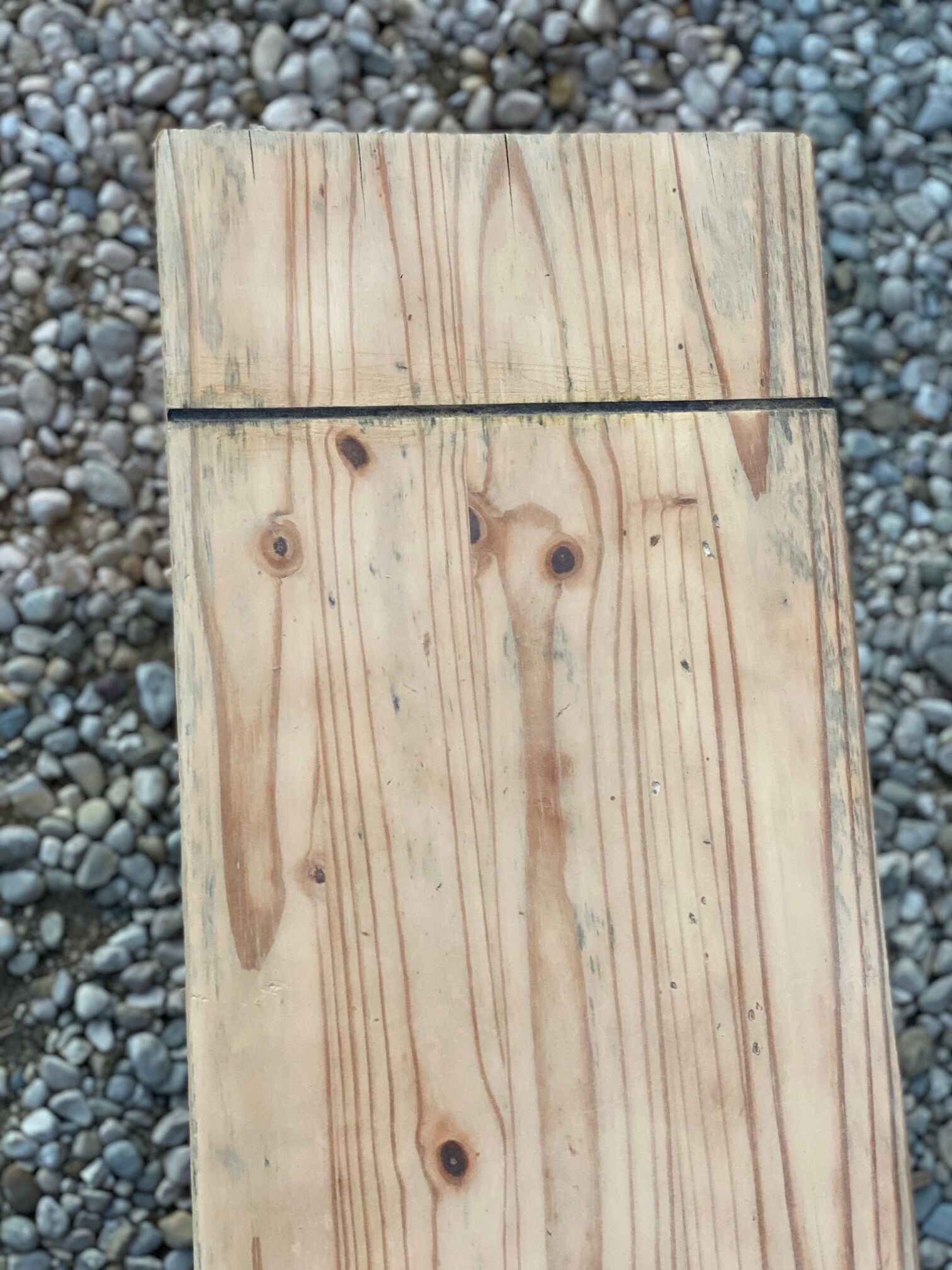 Sanded farm bench
