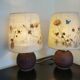 Glass lamp and day lamps in dried flowers