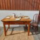wooden table, bistro, countryside