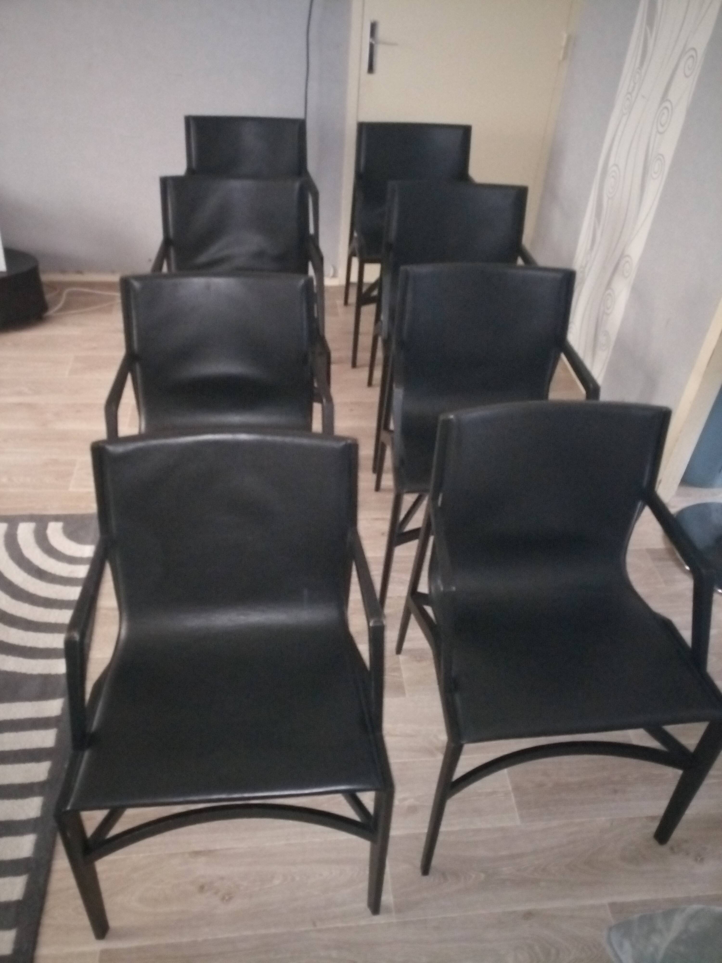 set of 8 Dordini designer armchairs
