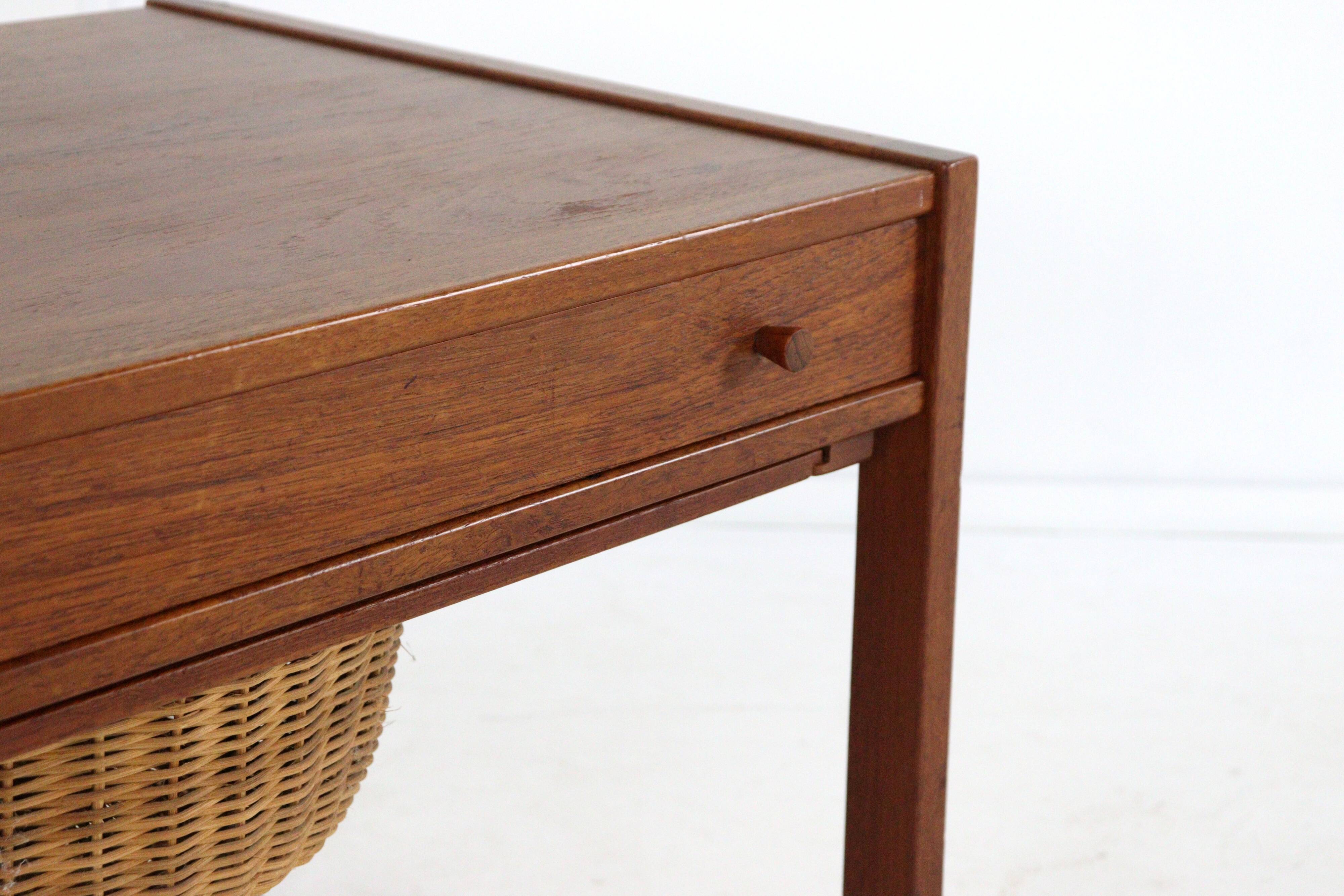 Danish sewing box / side table