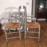 Pair of Provençal-style mulched chairs