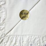 4-piece embroidered & openwork cotton bed set