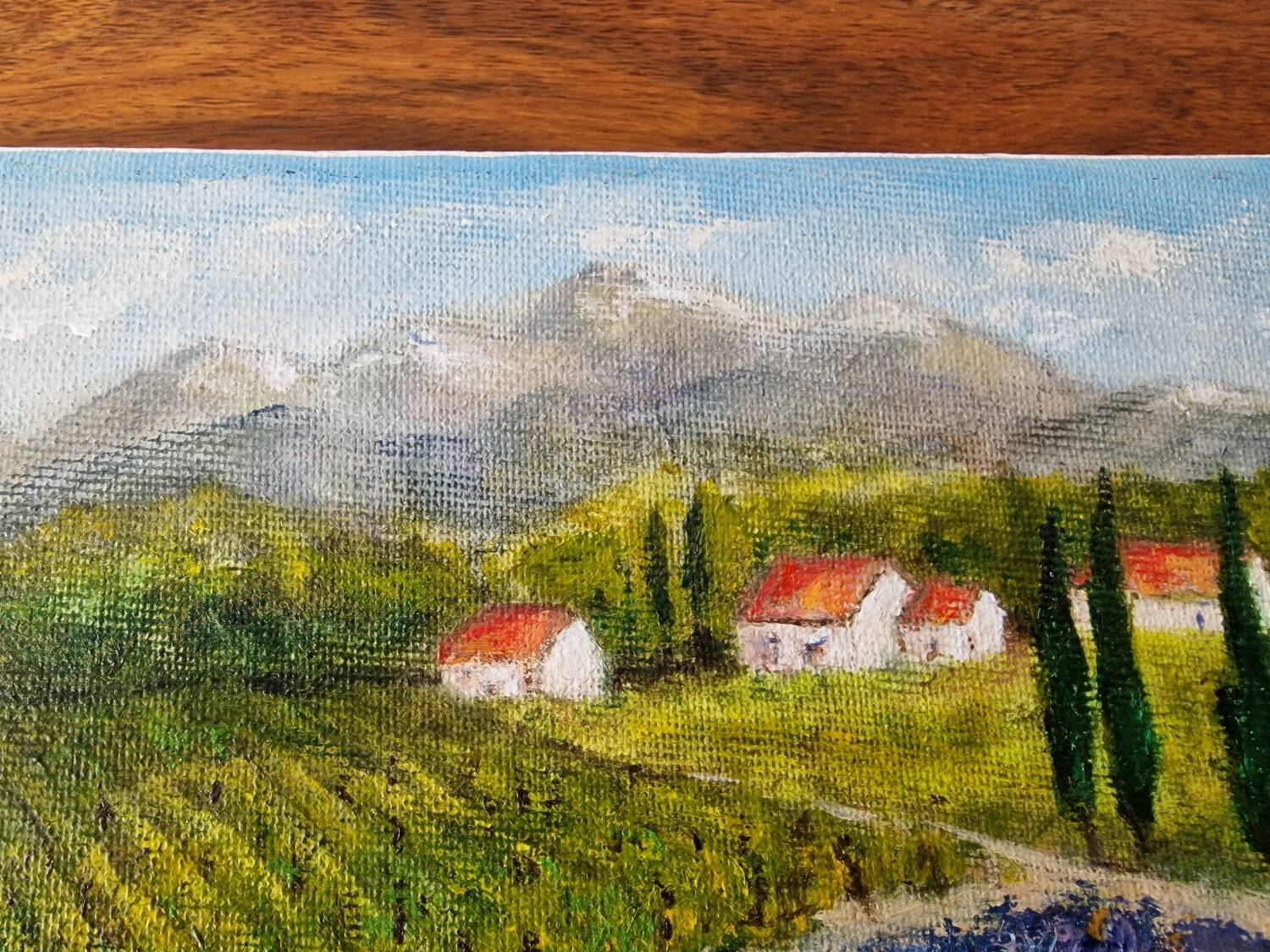 Oil painting, Provençal landscape