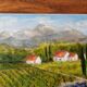 Tableau à l'huile, paysage provençal