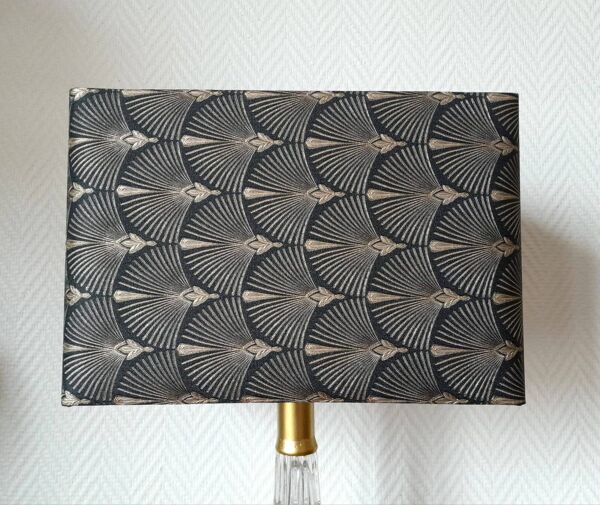 Lampe art déco abat-jour sur-mesure rectangulaire