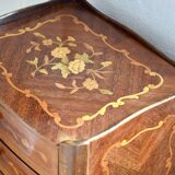 Louis XV bedside table in marquetry
