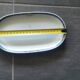 Oval porcelain plate from Sologne – blue decoration – 22 cm