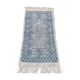 Traditional handmade white and blue margoum rug