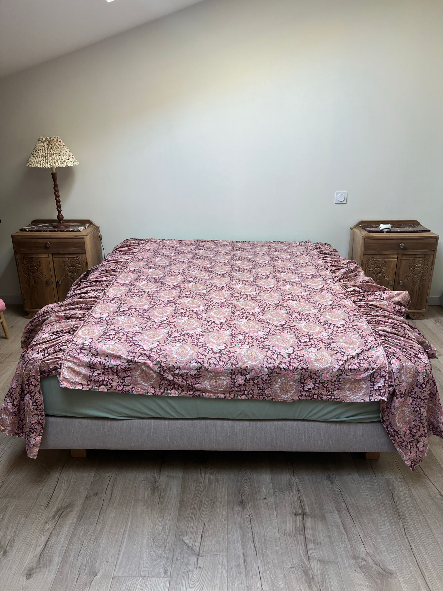 Couvre-lit vintage en coton – Esprit Cottage Campagne