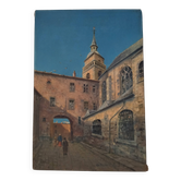 Painting, Ancient painting by Hans Franz Edmund Killian - dated 1907.
