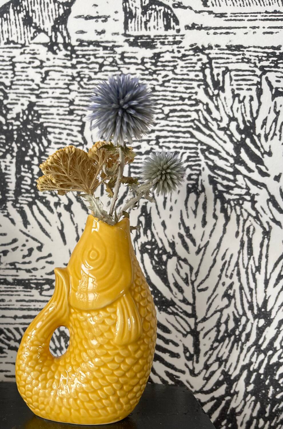 Saffron ceramic vase