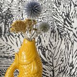 Saffron ceramic vase