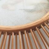 Wicker and butterfly fruit basket